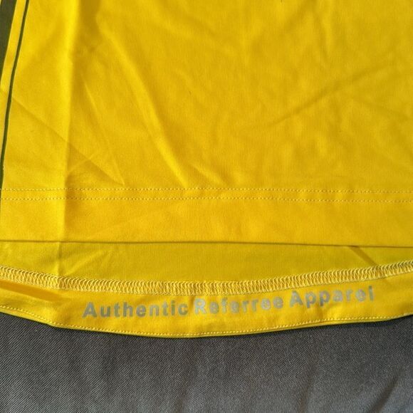 Admiral Mens Gold Authentic Referee Jersey Short Sleeve Front 1/2 Zip Size M NEW - Picture 6 of 14